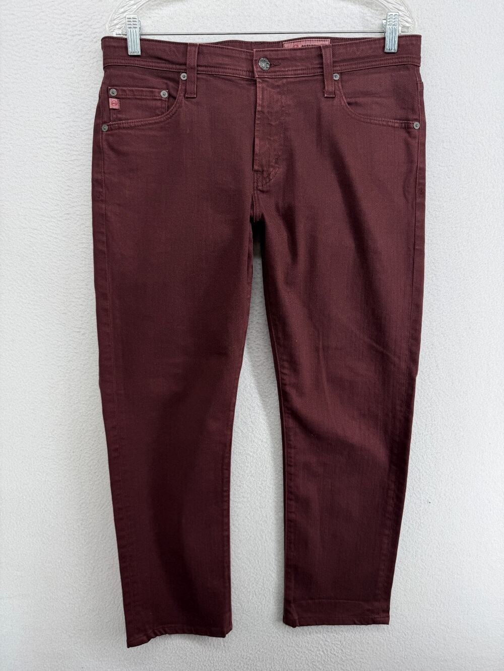 AG ADRIANO GOLDSCHMIED Jeans Mens 33 Tellis Modern Slim Denim AG-ED DENMA Red